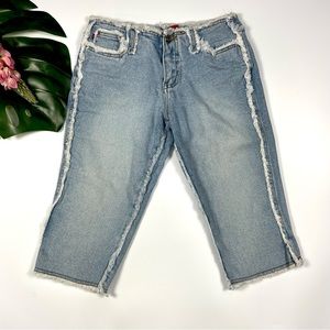 Vtg ZANA Di raw hem short denim jeans Sz 6